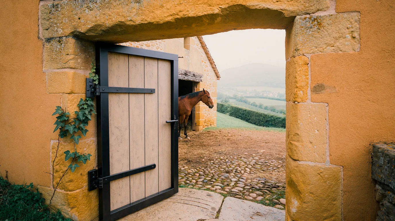Entrée, Écurie du Nirvana, centre équestre à Jas