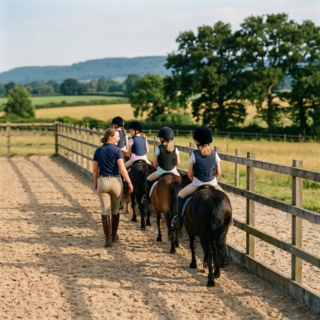 Cours de poney à Jas, Loire